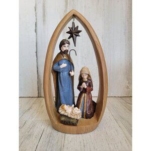 Ganz Holy family Joseph Mary Jesus Nativity scene star wooden home decor